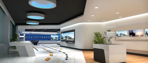 青島自動化設(shè)備有限公司展覽展廳設(shè)計效果圖